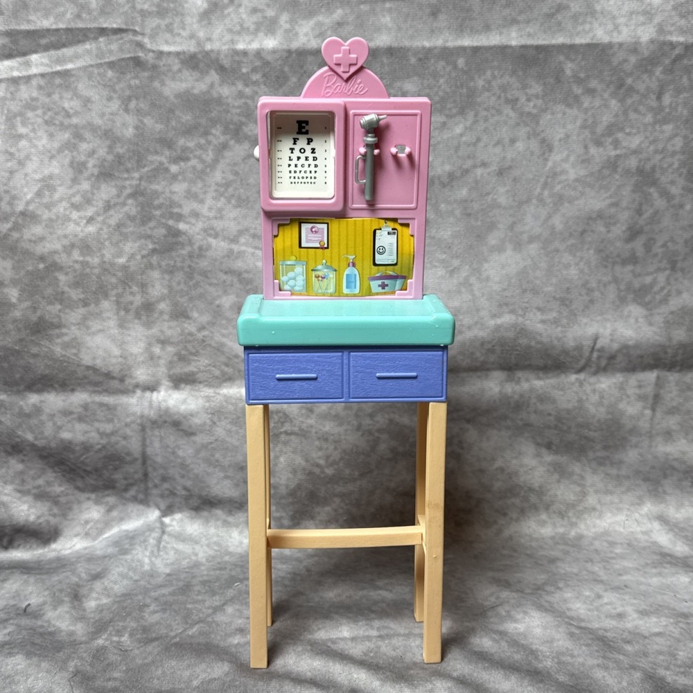 Barbie Pediatrician Doctors Office Furniture Toys 2020 Mattel Eye Exam Xray desk